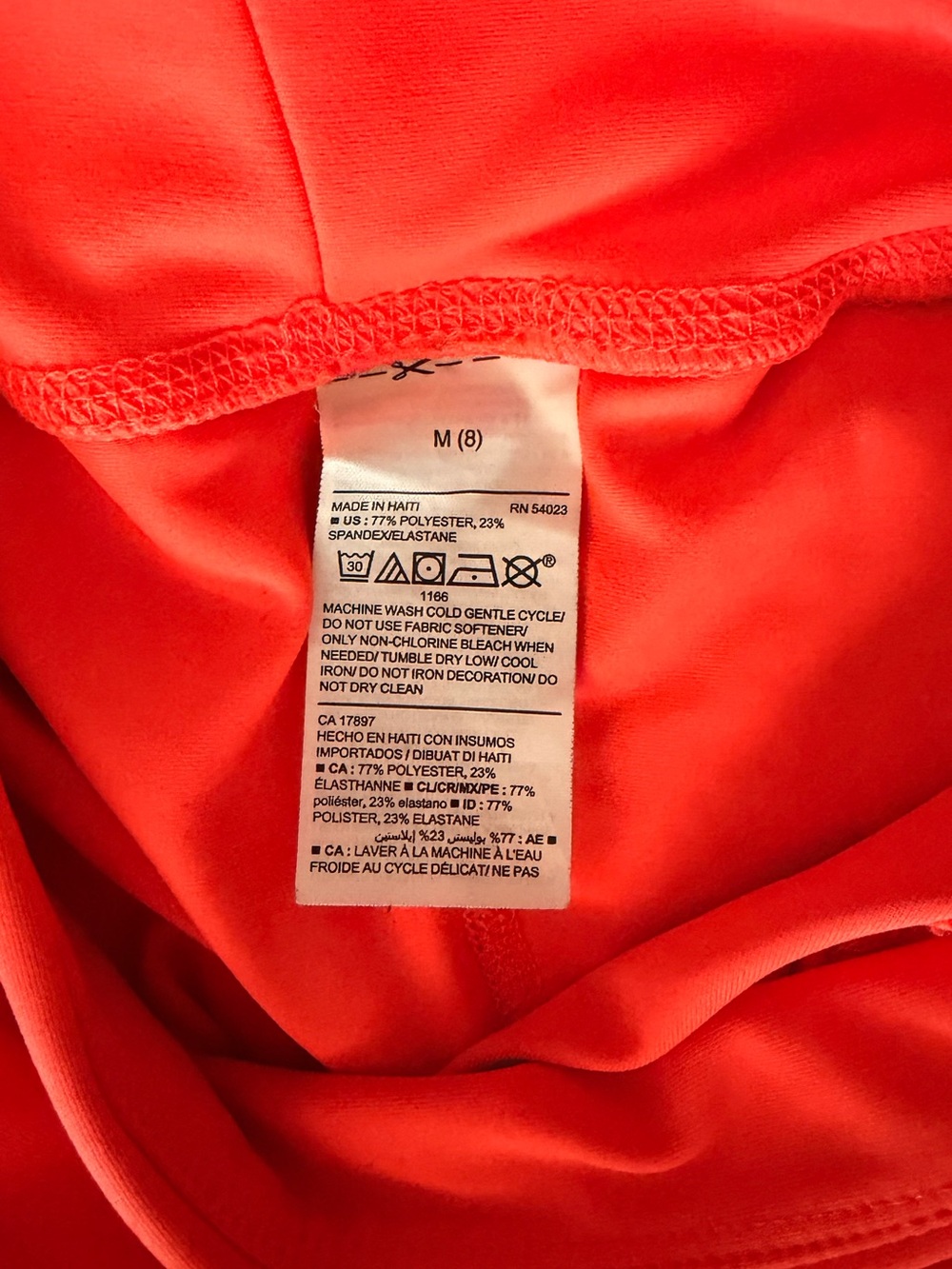 Old Navy Neon Orange Girls' Active Leggings - Picture 5 of 5